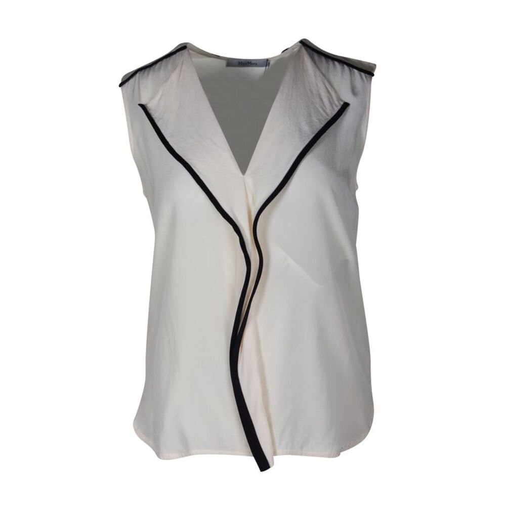 Max Mara Sleeveless Top in White Silk